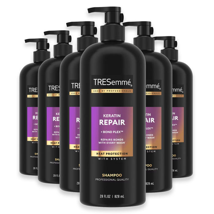 TRESemmé Cruelty-Free Keratin Repair Shampoo – 28 oz – 6 Pack