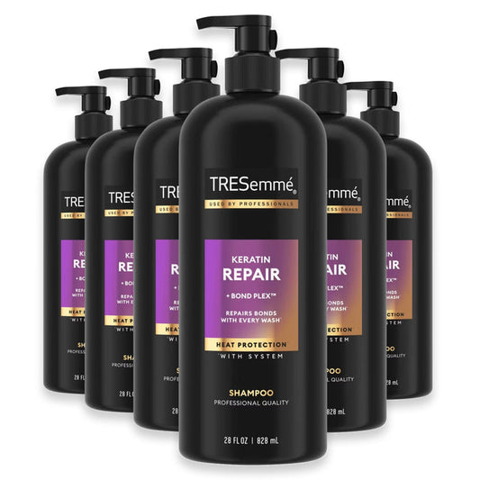 TRESemmé Cruelty-Free Keratin Repair Shampoo – 28 oz – 6 Pack