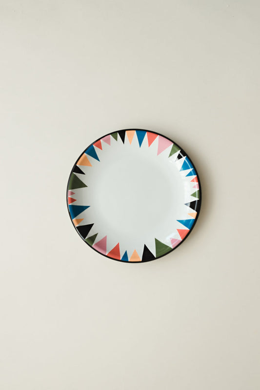 triangle enamelware salad plate
