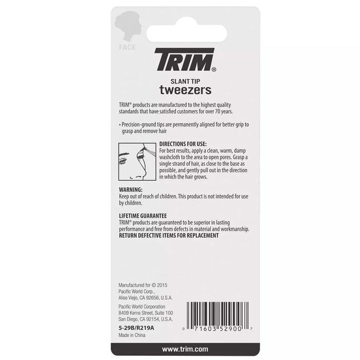 TRIM Slant Tip Tweezers - 24 Pack