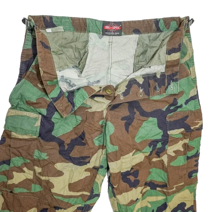 Tru-Spec Woodland Ripstop BDU Trousers - Large Regular - Tru-Spec - Combat Trousers