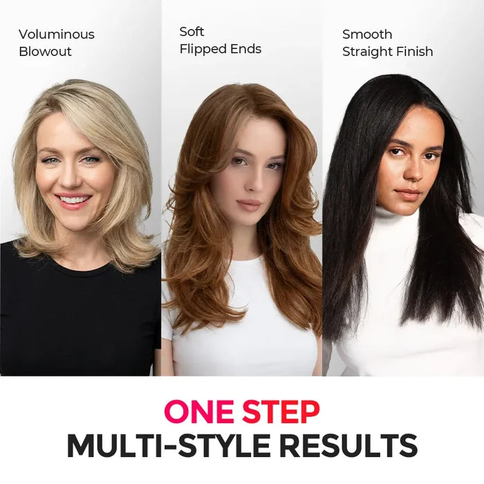 With a hot air brush by TYMO AIRBEAM, gets muti-style results