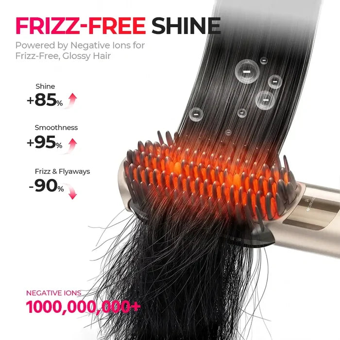 1000 million negative ions TYMO air styler brush, anti-frizz, boost hair shine, reduce flyaways for glossy smooth hair