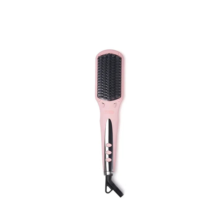 TYMO iONIC MINI PINK best straightening hair brush with ergonomic buttons