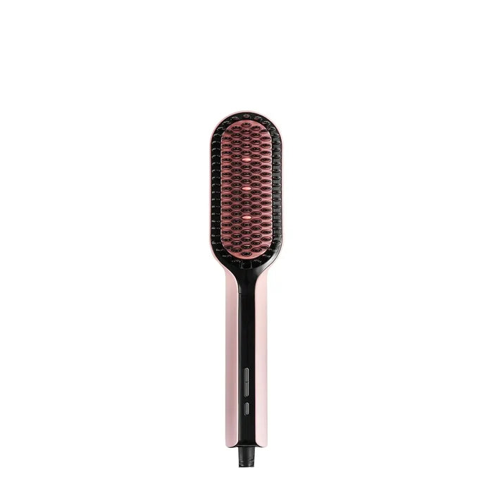 TYMO iONIC PLUS PINK hot brush to straighten hair, fast 30s heat‑up
