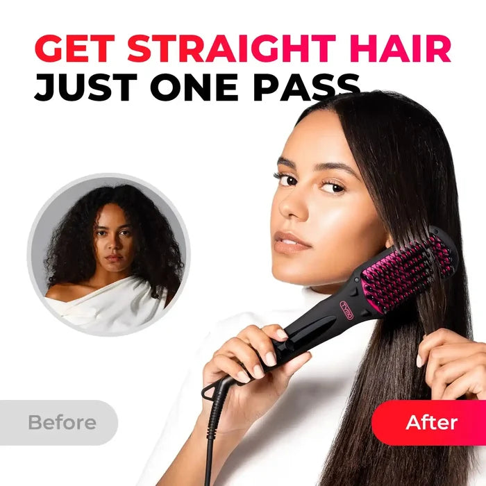TYMO iONIC top straightening brush for one‑pass smooth results