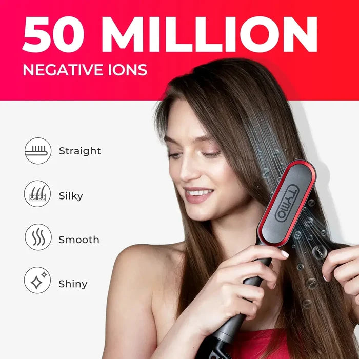 TYMO RING PLUS 50M ion brush - silky smooth hair results.