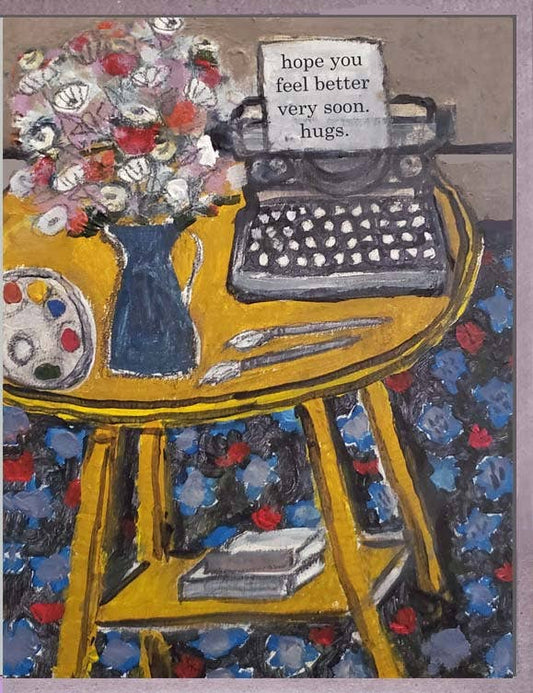 Typewriter Get Well Card