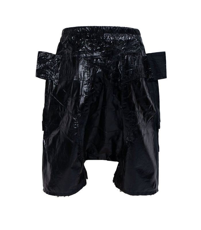 Undeveloped Shine Dropcrotch Black Cargo Shorts