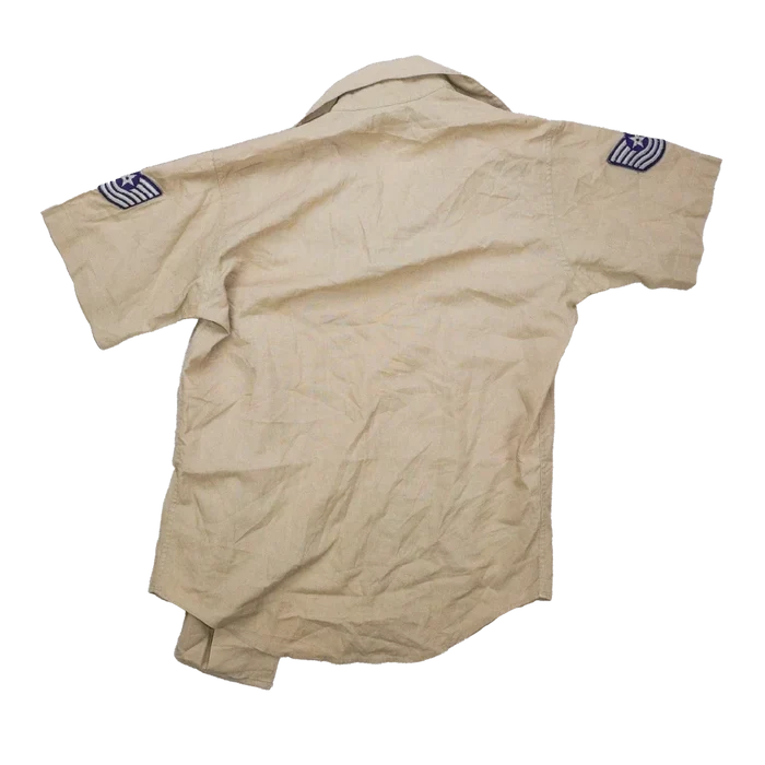 US Air Force 1960s Khaki Short Sleeve Shirt - Small - US Air Force Surplus - Service Shirts