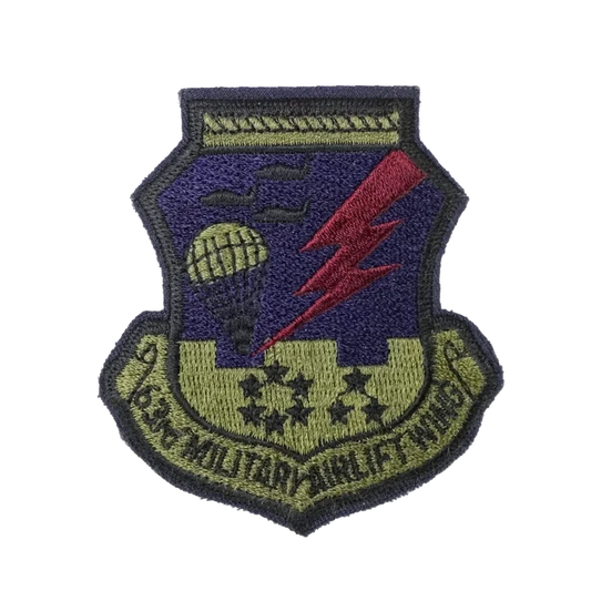 US Air Force 63rd Military Airlift Wing Subdued Patch - Army & Outdoors - Flags, Badges & Insignia