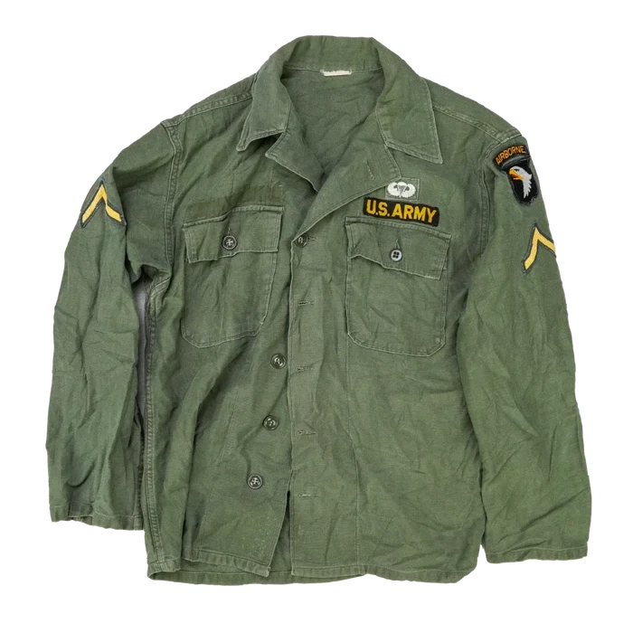 US Army 101st Airborne 1st Pattern OG-107 Utility Shirt - Small - US Army Surplus - Field Shirts