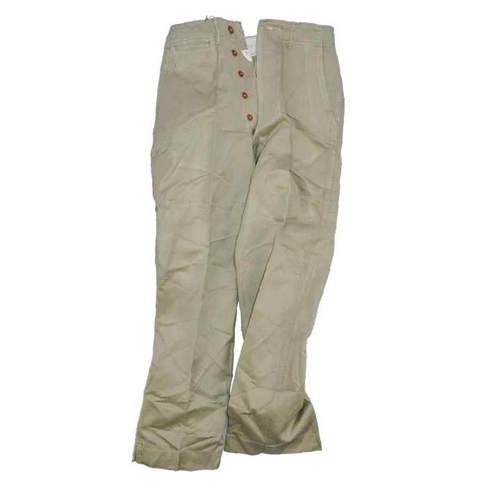 US Army 1950s Khaki Chino Trousers - 29x28, Small - US Army Surplus - Dress Trousers