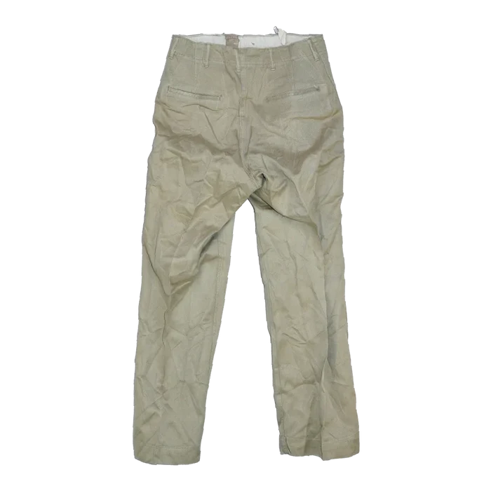 US Army 1950s Khaki Chino Trousers - 29x28, Small - US Army Surplus - Dress Trousers