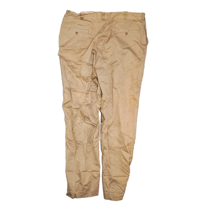 US Army 1950s Khaki Chino Trousers - 38x33, Large - US Army Surplus - Dress Trousers