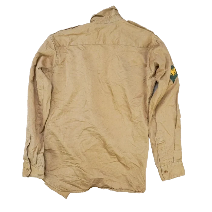US Army 1950s Khaki Long Sleeve Shirt - 16x35, Medium - US Army Surplus - Service Shirts