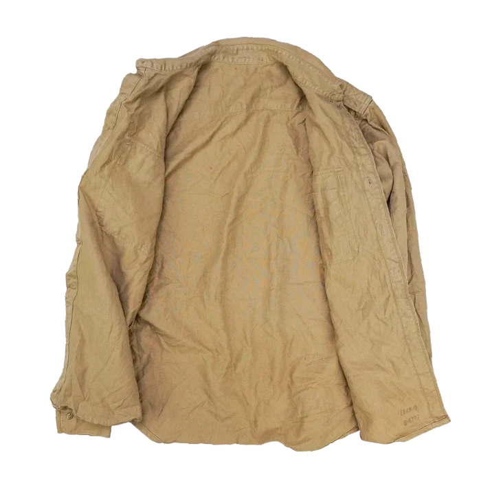 US Army 1950s Khaki Long Sleeve Shirt - 16x35, Medium - US Army Surplus - Service Shirts