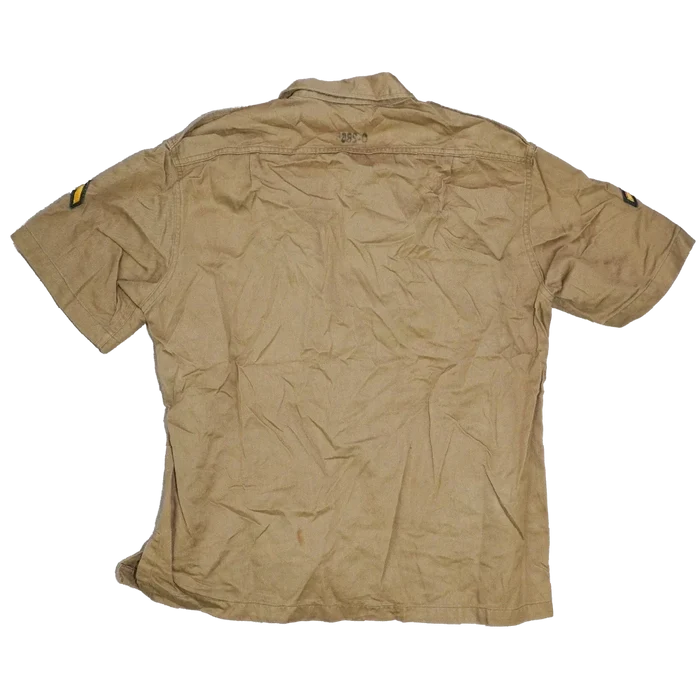 US Army 1950s Khaki Short Sleeve Shirt - Large - US Army Surplus - Service Shirts