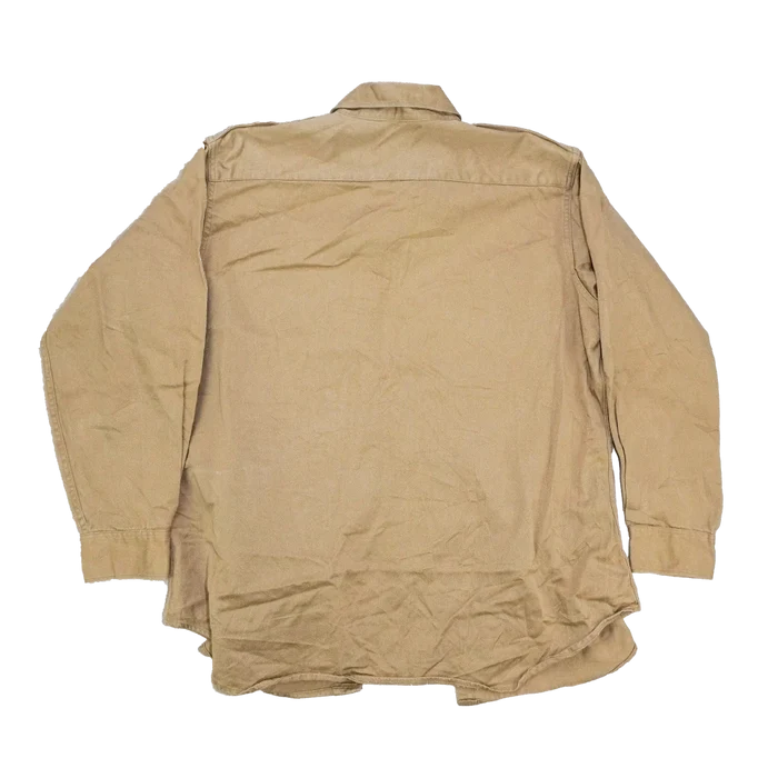 US Army 1960s Khaki Long Sleeve Shirt - 17x33, Large - US Army Surplus - Service Shirts