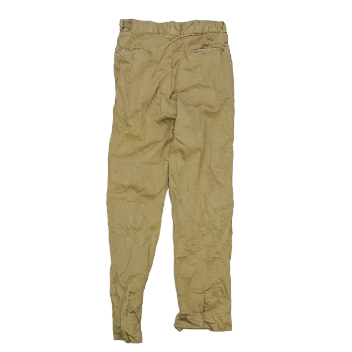 US Army 1970s Khaki Chino Trousers - 32x33, Medium - US Army Surplus - Dress Trousers