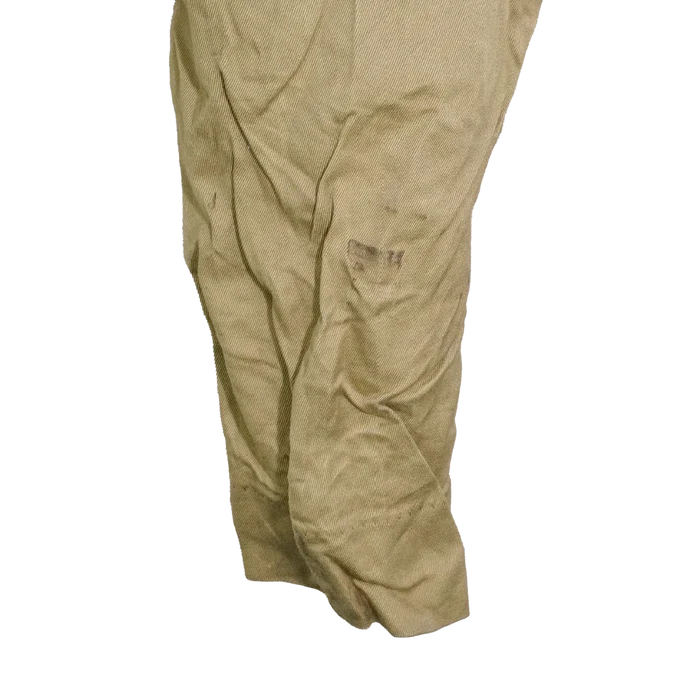 US Army 1970s Khaki Chino Trousers - 32x33, Medium - US Army Surplus - Dress Trousers