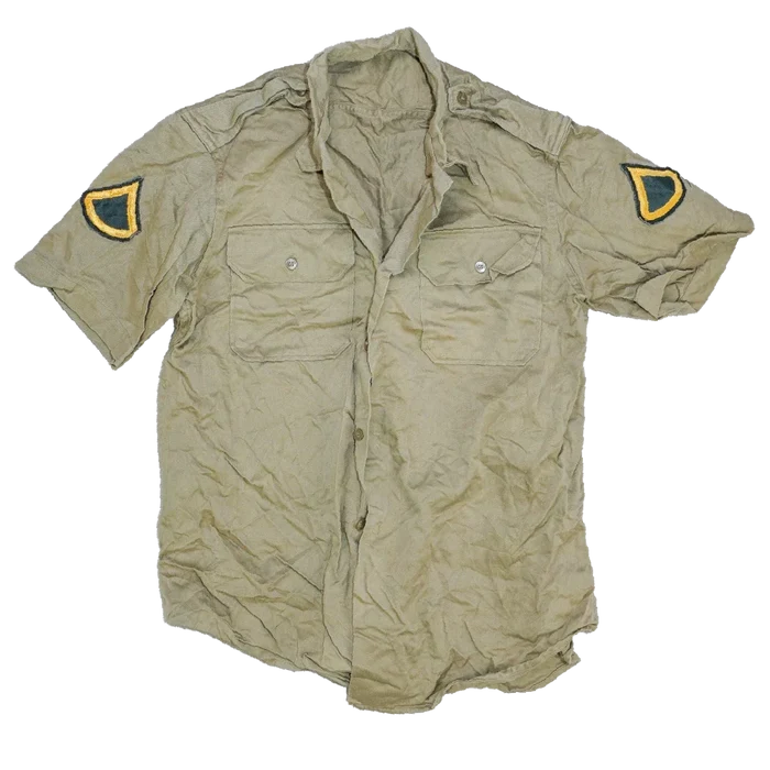 US Army Khaki Short Sleeve Service Dress Shirt - Medium - US Army Surplus - Service Shirts
