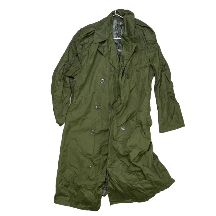 US Army Olive Nylon Raincoat - 36R, Small, Item 2 - US Army Surplus - Rain Jackets