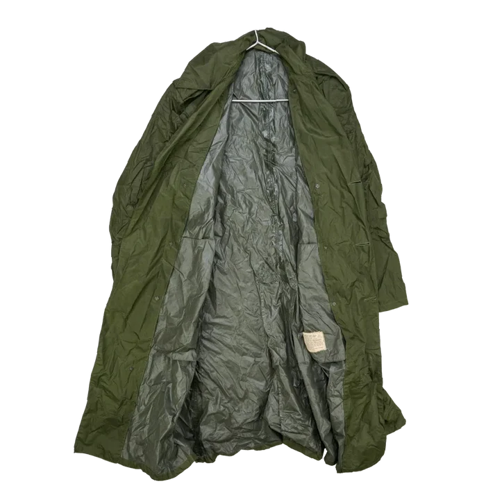 US Army Olive Nylon Raincoat - 36R, Small, Item 2 - US Army Surplus - Rain Jackets