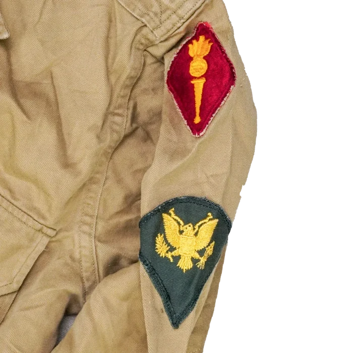 US Army Ordnance Corps 1950s Khaki Long Sleeve Shirt - 16x35, Medium - US Army Surplus - Service Shirts