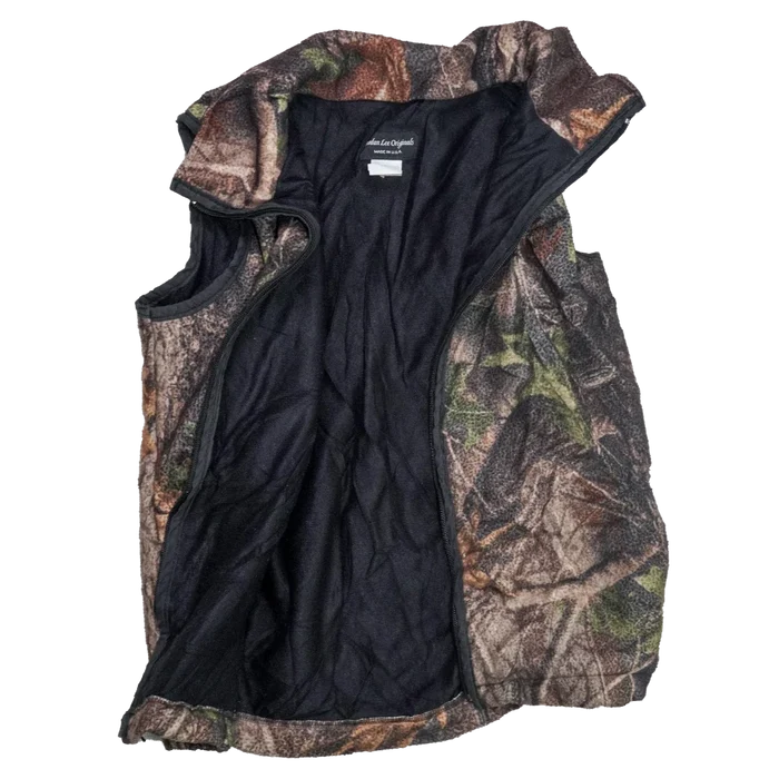 US Made Realtree Kids Fleece Vest - Medium - Army & Outdoors - Vests