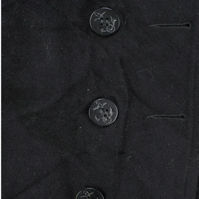 US Made Schott 740N Black Pea Jacket - 34, XSmall - Army & Outdoors - Great Coats