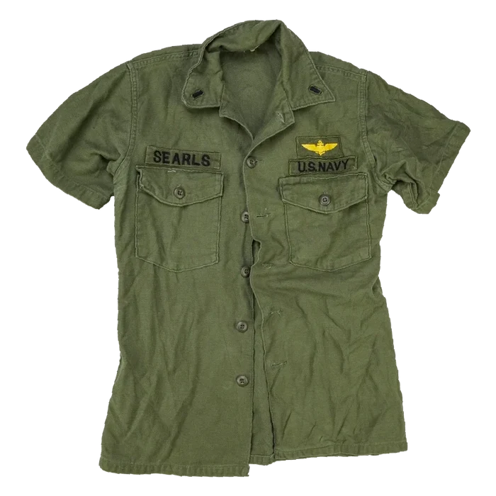 US Navy OG-107 Short Sleeve Utility Shirt - 15.5x33, Medium - US Navy Surplus - Field Jackets