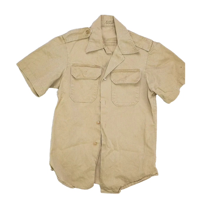 USGI 1950s Khaki Short Sleeve Shirt - XSmall - US Army Surplus - Service Shirts