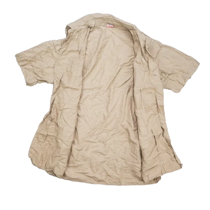 USGI 1960s Khaki Short Sleeve Shirt - Small - US Army Surplus - Service Shirts