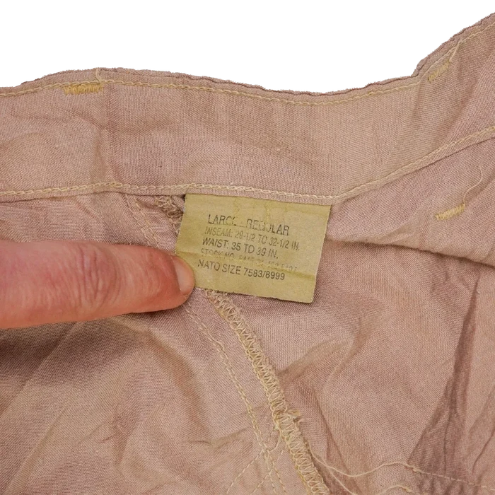 USGI Aircrew Tan Combat Trousers - Large Regular - US Army Surplus - Combat Trousers