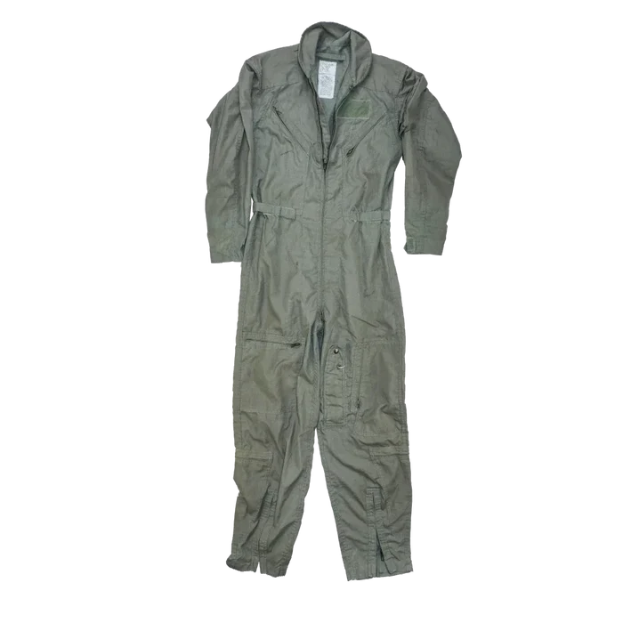 USGI CWU-27/P Olive Flyers Coveralls - 38R, Medium - US Air Force Surplus - Overalls