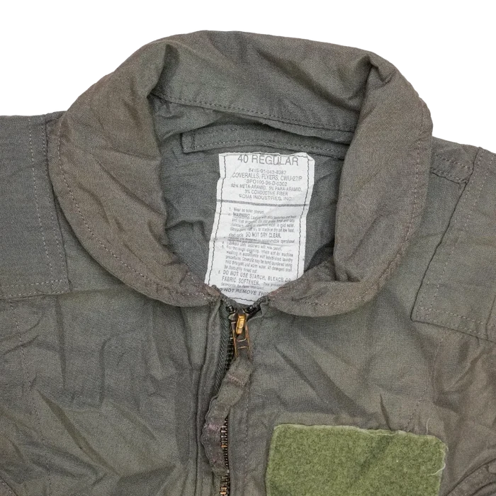 USGI CWU-27/P Olive Flyers Coveralls - 40R, Medium - US Army Surplus - Overalls