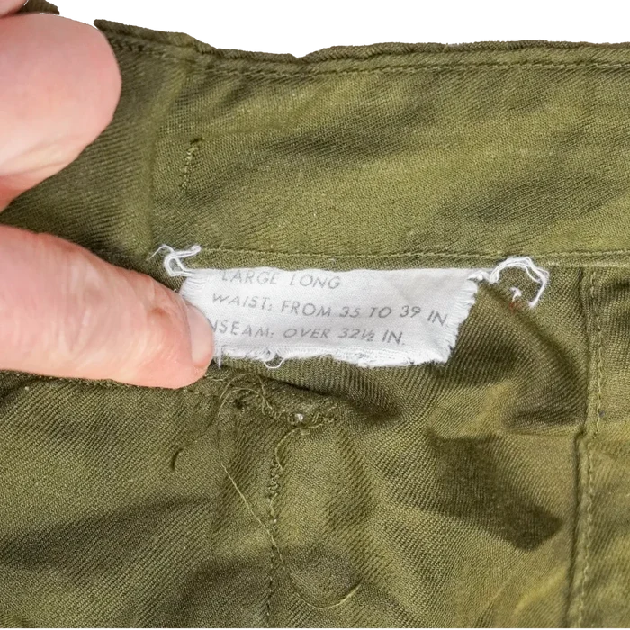 USGI Olive Drab Hot Weather Flyers Trousers - Large Long - US Army Surplus - Combat Trousers