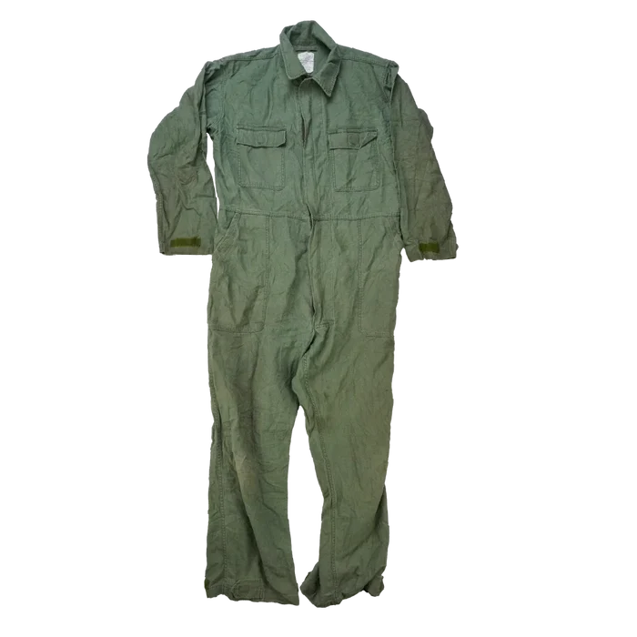 USGI Olive Utility Coveralls - Large - US Army Surplus - Overalls