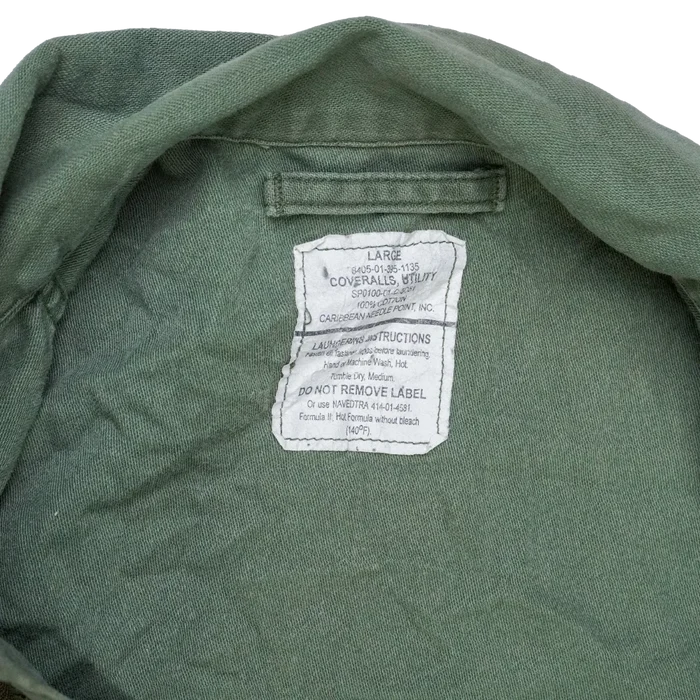 USGI Olive Utility Coveralls - Large - US Army Surplus - Overalls