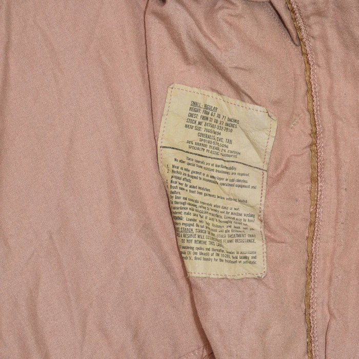 USGI Tan CVC Coveralls - Small Regular - US Army Surplus - Overalls