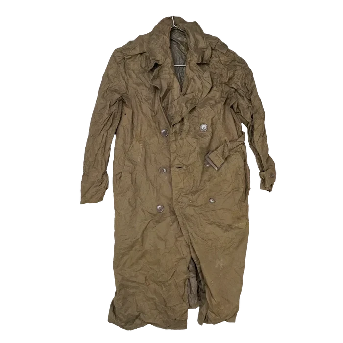USGI Taupe Shade No. 179 Nylon Raincoat - 38R, Medium, Item 2 - US Army Surplus - Rain Jackets