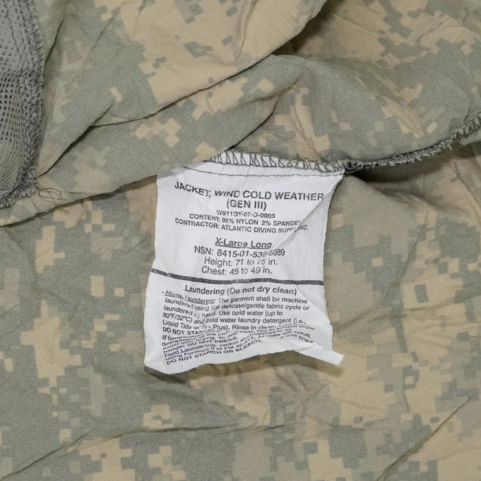 USGI UCP Gen III Cold Weather Jacket - XLarge Long - US Army Surplus - Field Jackets