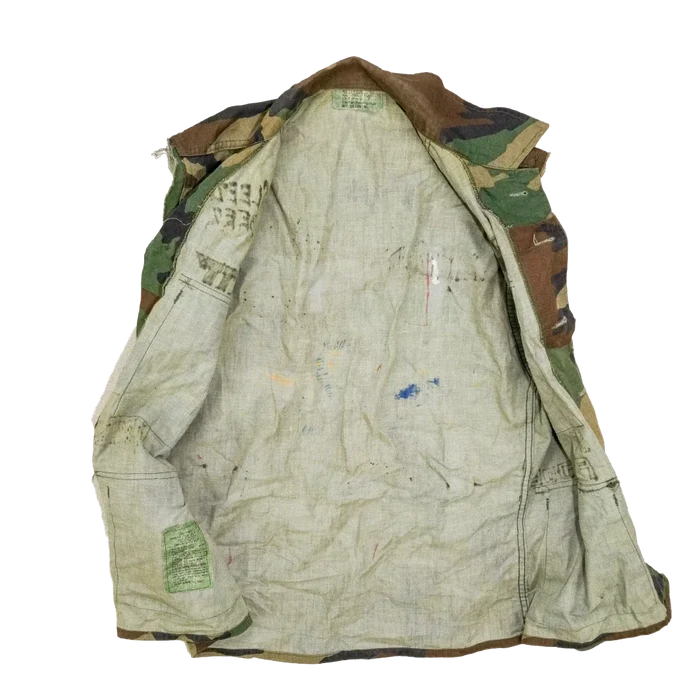 USGI Woodland Modified BDU Shirt w/ Graffiti and Lord Tracy Logo - XSmall - Army & Outdoors - Field Shirts