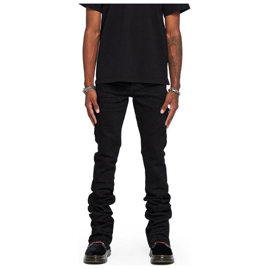 Valabasas Mr Extendo Super Stacked Black Denim Jeans with distressed detailing and a relaxed fit
