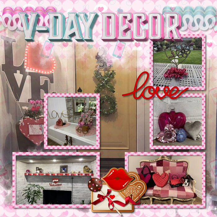 Add these sweet embellishments, patterned papers, clusters, and 2 alpha sets by Lucky Girl Creative digital art to all your holiday digital scrapbooking pages! In hues of pink, teal, and white, these sweet elements will add so much fun to all your Valentine's Day projects including greeting cards and holiday decor. Embellishments include cake pop, cake, candy cane, heart, candy corn, cookie, cupcake, donut, doughnut, peppermint, ribbon, candy, hard candy, sucker, lollipop, chocolate dipped strawberry.