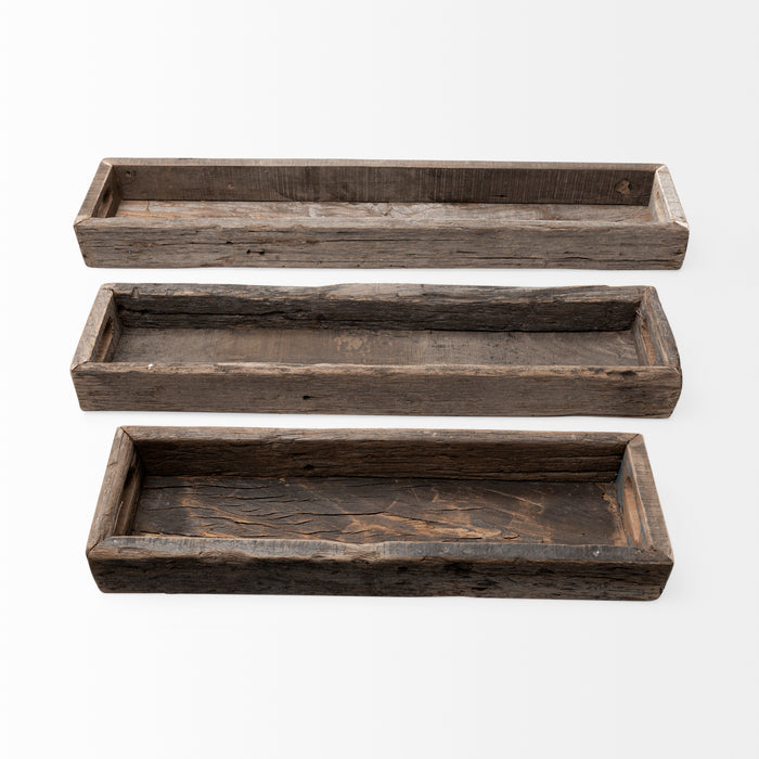 Vernon Brown Reclaimed Wood Trays | 3 Sizes - Magnolia Lane co. Home + Garden + Gift
