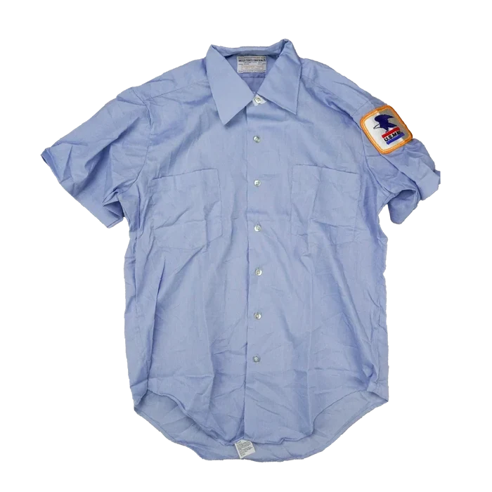 Vintage US Mail Postal Worker Short Sleeve Shirt - 16, Medium - Army & Outdoors - Service Shirts
