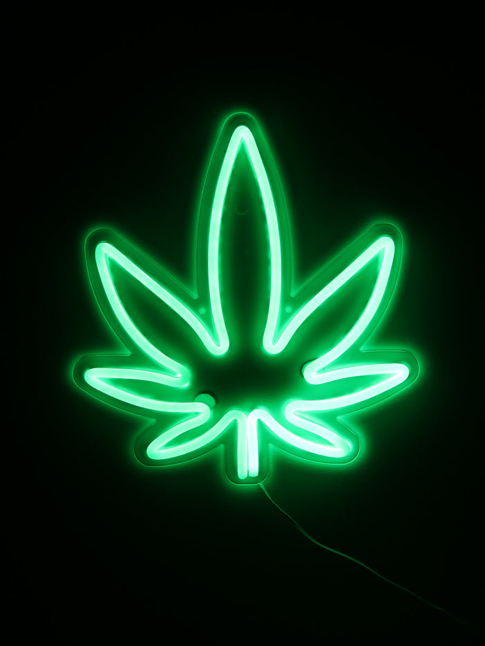 Weed Leaf Neon Leaf | One Colour-Image 2