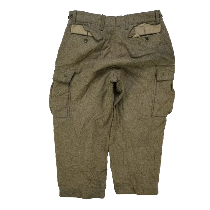 West German Wool Field Trousers - 170/82, Medium - German Army Surplus - Combat Trousers